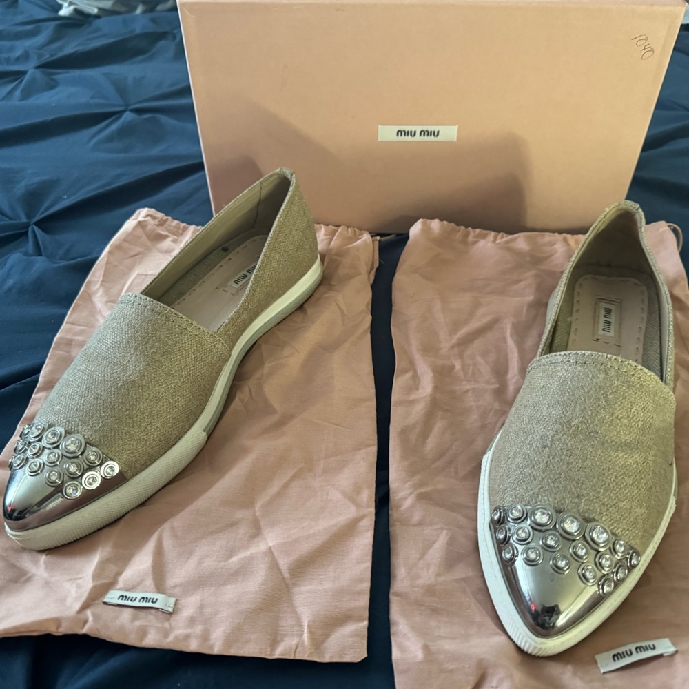 Miu Miu Canvas Shoes Size 8.5 - image 5